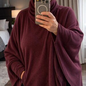 UGG Brand Poncho Cape in Burgundy